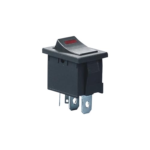 Interrupteur 4 broches avec témoin lumineux LED rouge pour coupure DPST sécurisée
