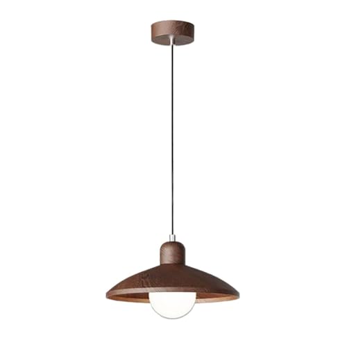 Luminaires suspendus de style médiéval, finition bois noyer et corps quincaillerie durable