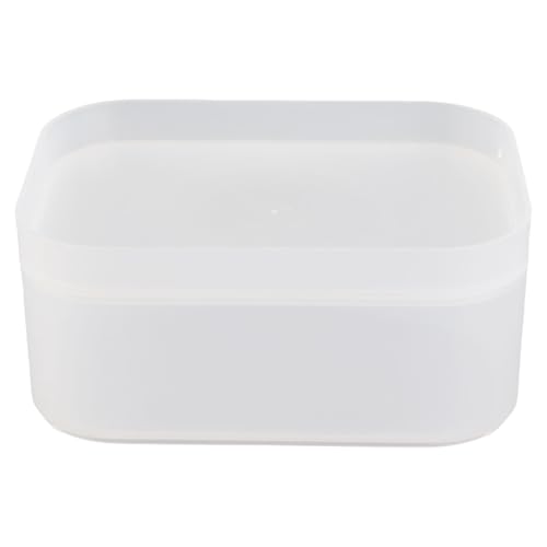Gucagle Organizador de maquillaje Caja de almacenamiento de plástico Organizador de cosméticos esmerilado transparente a prueba de polvo con tapa para organización de escritorio en el