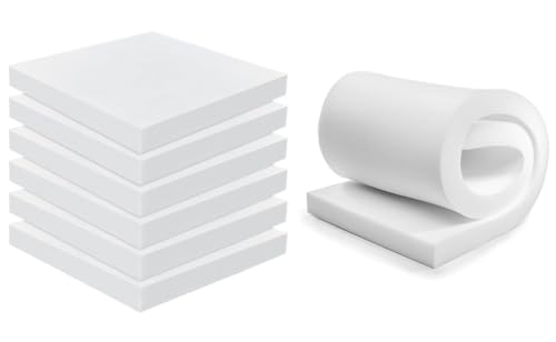 Crescent Textile Cut to Any Size Upholstery Firm Foam Sheet Premium Quality for All type Cushioning Bench, Stool, Window Seat Pads, Sofa, Dinning Chair Pads Replacement Pet Bed (24x24x4)