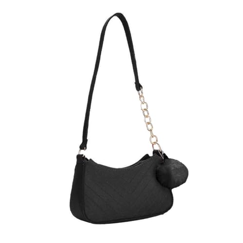 Women Felt Underarm Bag Vintage Solid Color Ladies Handbags Fashion Girls Small Shoulder Bags with