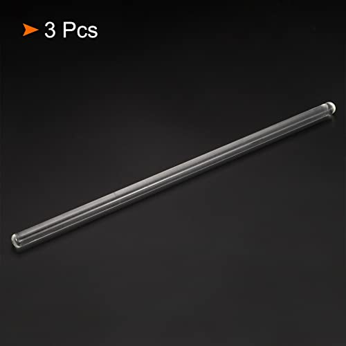 meccanixity 33 borosilicate glass stick 118134 length 10mm dia stir rod mixing tools with both ends round for lab kitchen science 3pcs