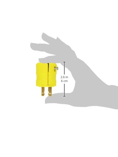Hubbell HBL9758VY Plug, 20 amp, 250V, 2-20P, Yellow