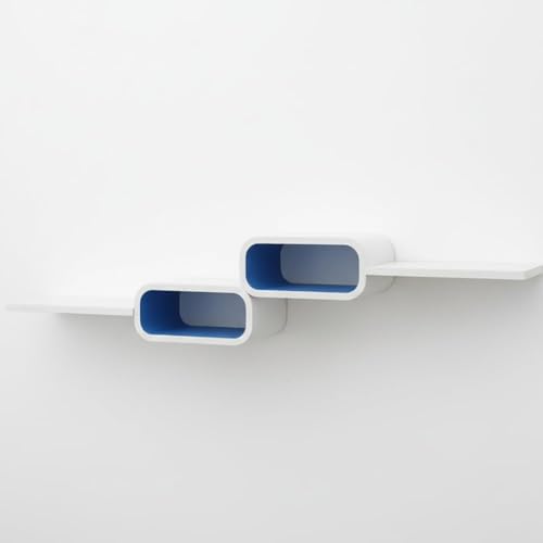 Image of Wooden Tv Entertainment Unit for Living Room and Bedroom, Set top Box Stand Brown of Wood (Blue and White)
