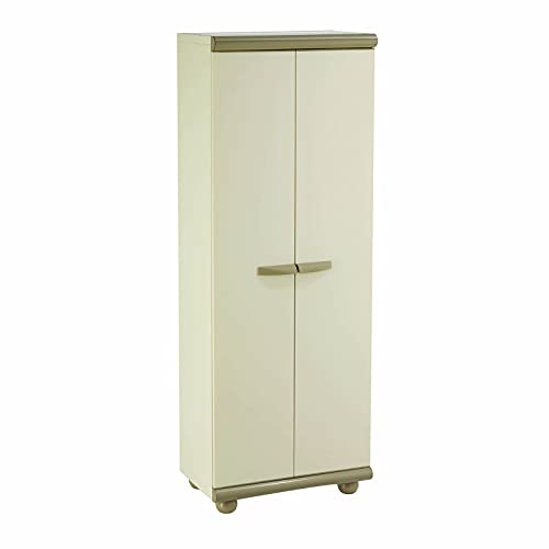 Gardiun Armoire de Jardin Résine Nebrasca 62,5x39x175 cm Beige 2 Portes