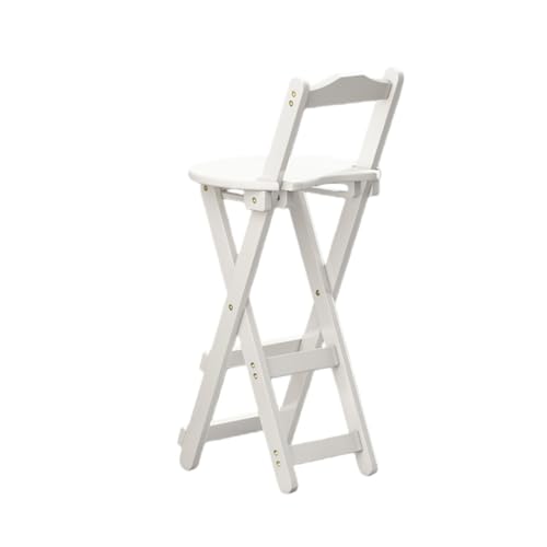 JoyeeLii カウンターチェア 折りたたみ式 木製 バー ハイチェア キッチン 高さ選べる 軽量 おしゃれ 省スペース 家庭用 ホームバー カフェ アイランド対応 (ホワイト,L)