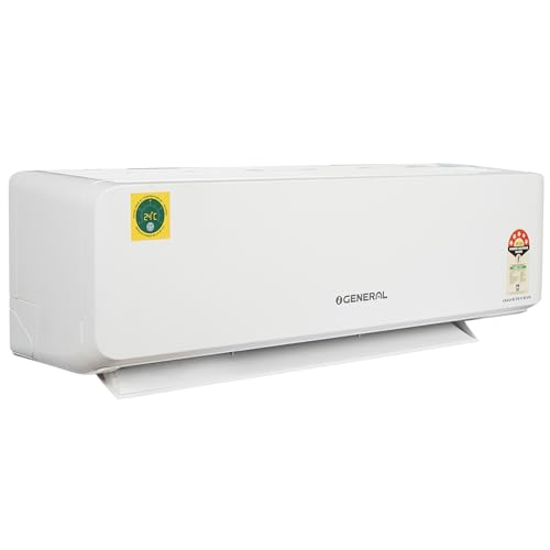 Image of O General 1.5 Ton 5 Star Inverter Split AC | Copper Condenser | PM 2.5 Filter | Ambient Cooling | R32 Refrigerant (ASGG18CGAA-B, White) 2025 Model