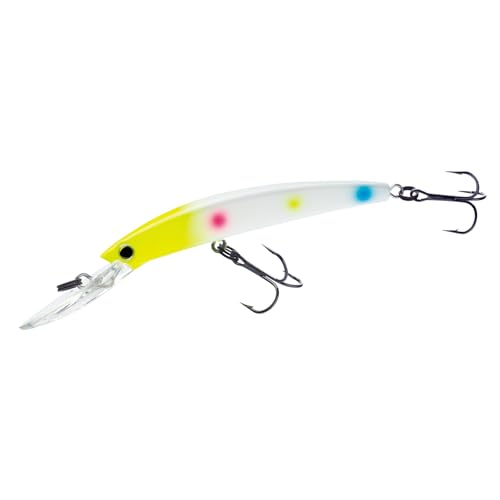 Leurre Yo-Zuri Cristal Minnow Deep Diver flottant jaune doré de 90 mm pour carnassiers