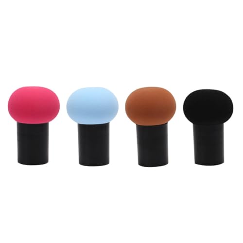 Gogogmee 4 pièces Lot de Houppettes Maquillage Champignon Multifonctions pour Fond de Teint Liquide et Poudre Coussin Portable pour Femmes