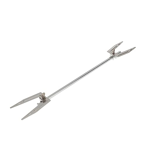 Generic Stainless Steel Rotating Chicken Fork for Air Fryers Durable Bbq Rotisserie Accessory with Screws and Axes for Effortless Roasting and Barbecuing Easy
