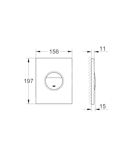 Grohe 38765KF0 Abdeckplatte Cover Plate, Phantom Black miniatura 6