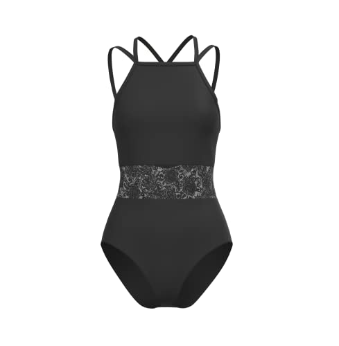 Justaucorps femme Harmonie noir vêtement gym et gymnastique rythmique