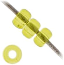 Miyuki Seed Bead 11/0 APX.22g - Chartreuse Transparent Japanese Glass Seed Beads