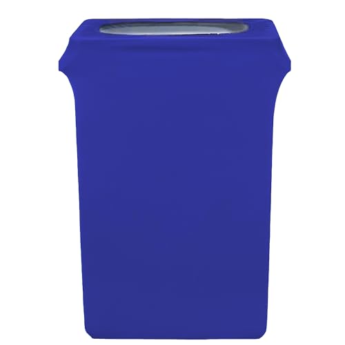 YOUR CHAIR COVERS - 23 Gallon Spandex Slim Jim Narrow Trash Can Cover - Royal Blue
