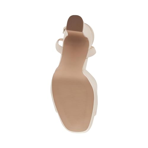 Steve Madden Women's Assured Heeled Sandal, Bone Leather, 10