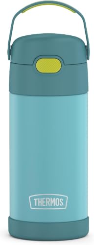 Image of THERMOS FUNTAINER Water Bottle with Straw - 12 Ounce - Kids Stainless Steel Vacuum Insulated Water Bottle with Lid,Blue /Green,(Pack of 6)