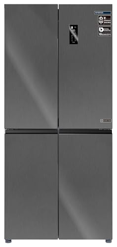 Infiniton Frigorifico Americano AMCB-A184I, Clase E, 470 l, 185 cm, Inox, No Frost Total, Inverter, Touch Control, 4 puertas, LED interior