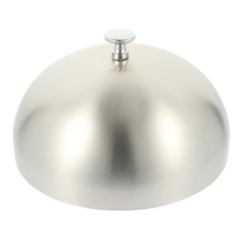 Healeved Tapa de Alimentos a Prueba de Aceite de Acero Inoxidable 24 CM Cubierta Protectora Redonda para Bistec y Barbacoa Cubierta Antisalpicaduras para Cocina y Hogar