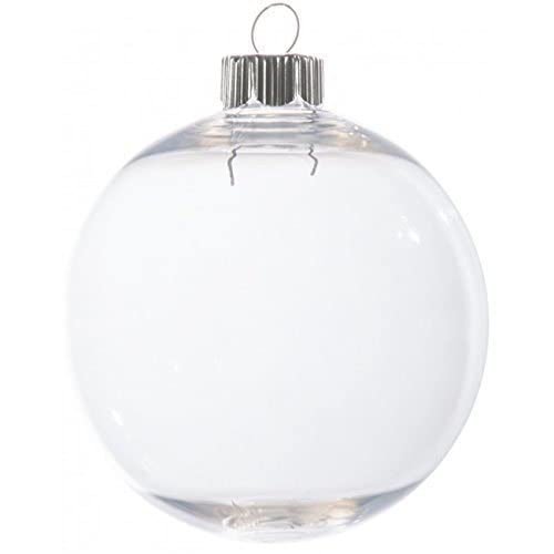 Darice Clear Plastic Christmas Ornament - Round - 83Mm #TOP27