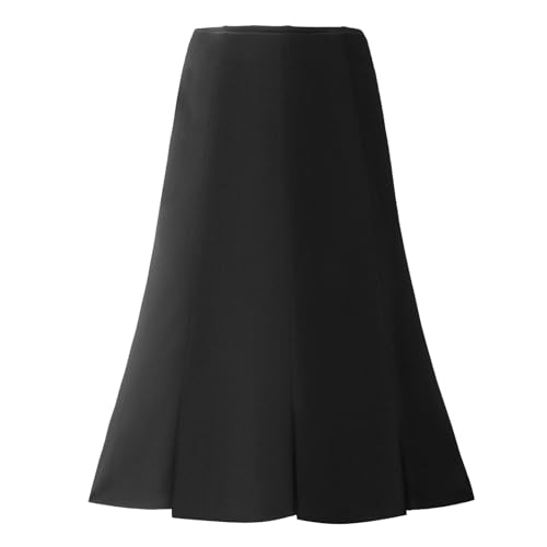 HGps8w Vintage A-Line Midi Skirt for Women 2025 Fall Elegant High Waisted Loose Versatile Casual Swing Skirts3