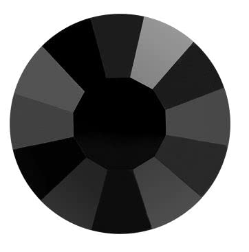 PreciosaViva Hot Fix Flatback Rhinestones - Choose Your Size - Color: Jet - 144 Pieces (SS16 (3.80-4.00mm))