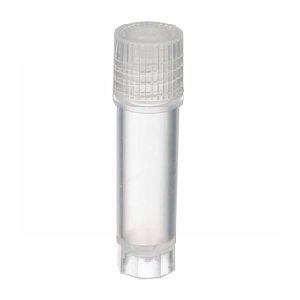 Wheaton W985853 Polypropylene Conical 2mL CryoElite Cryogenic Freestanding Vial, with External Threaded Natural Cap (Case of 1000)