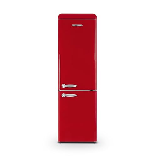 Schneider SCCB250V-RE - Réfrigérateur combiné 249L Vintage Rouge