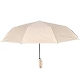 DIKACA Paraguas Automático Resistente al Viento Plegable Grande y Reforzado Protección Solar y con Mango Anillo Portátil para Viajes y Exterior para Hombres y Mujeres
