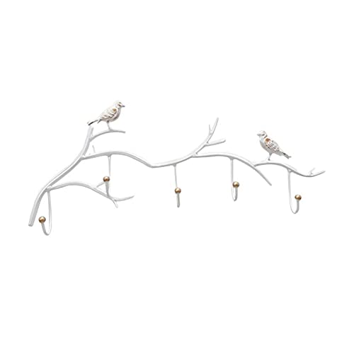 Cintre en fer forgé oiseau 5 crochets noir et bronze pour porte - 7