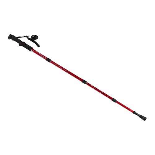 Abaodam Bastones De Trekking Equipo De Senderismo para Hombres Empuñadura De Bastón Bastones De Senderismo Puntas De Bastón para Caminar Bastón De Senderismo Bastón para Hombre Rojo Caucho