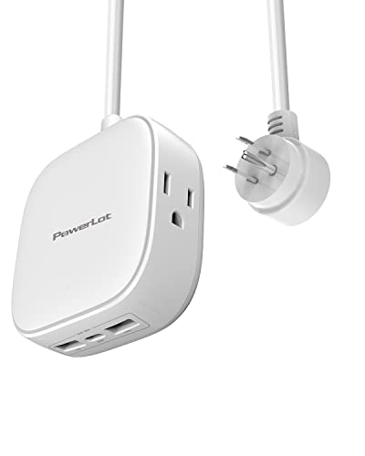 Power Strip with USB Port, PowerLot Travel Power Strip with Flat Plug, ETL 6FT Extension Cord PD 20W USB C Power Strip for iPhone 14/13/12 Pro Max,iPad Pro/Air, Mini Power Strip Cube for Home& Office