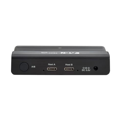 Image of Tripp Lite 2x4 USB 3.2 Switch Selector for 2 Computers and 4 Devices - Flash Drive, Keyboard, Mouse & More - 2 in 4 out, 5 Gbps Data Transfer, 2 USB-C Hosts + 4 USB-A Ports, 1-Year Warranty (U315-2X4)