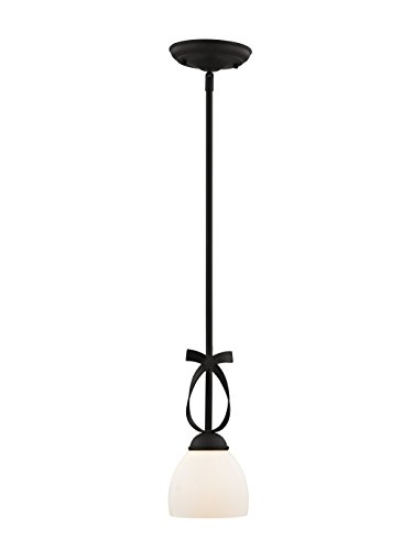Livex Lighting 4750-04 Brookside 1 Light Mini Pendant, Black