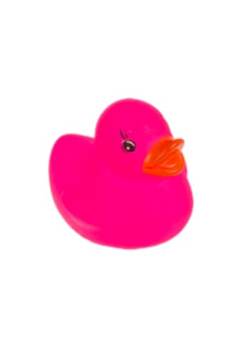 Baby Bath Rubber Ducklings - Water and Dirt Resistant Rubber Animals for Baby Bath, 6 Months + EU Certified (Fluor Pink Baby Patito)