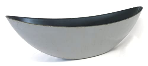 DARO DEKO Kunststoff Blumentopf Schiff (grau-gesprenkelt, 55,5 x 17,5cm) Pflanz-Schale Blumen-Töpfe Übertopf