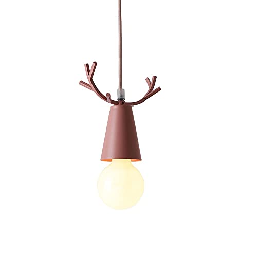 Lustre de plafond d'élan scandinave rose pour chambre