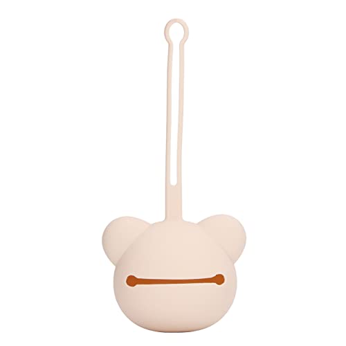 Generic Silikonowy Pojemnik na Smoczek w Kształcie Niedźwiedzia Etui Podróżne do Przechowywania, Przenośny Klips na Smoczek, Akcesoria do Zatyczek Uszu, Ochronny Uchwyt Klej Dentystyczny dla (Kolor