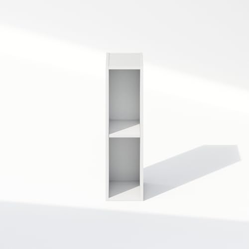 Image of Furinno Reed 2-Tier Closet Organizers and Storage, Closet Organizer, Open Shelf Closet Storage, for Wardrobe, Bedroom, Living Room, 6-Inch Width, White