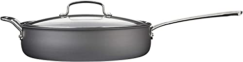 Sauteuse anodisée Cuisinart 5L avec couvercle : une diffusion optimale de la chaleur - 5