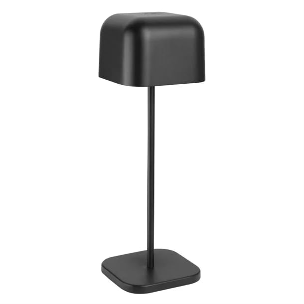 Olympia Lucca Table Lamp Squared Dome Black - 300mm