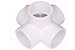 CIRCOPACK 2" 5-way x cross PVC Fitting Connectors Furniture Grade for use with Schedule 40 2” PVC Pipes (2 pieces) (5-way)