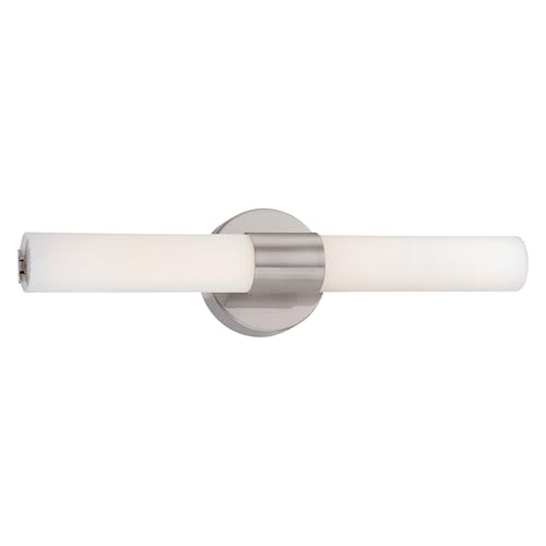 GEORGE KOVACS P5042-084-L Saber II LED Vanity Bath Light, 1-Light, 20 Total Watts, 5.25-in H x 21-in W, Brushed Nickel
