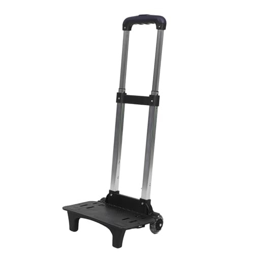 Abaodam Carro para Mochila Infantil Ruedas Pequeñas Azules Estructura Resistente y Plataforma Plegable Accesorio Compatible para Mochilas Escolares Adecuado para Transporte Escolar y