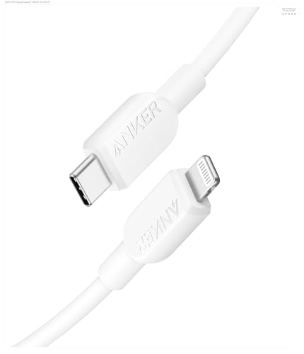 Anker Cabo USB-C para Lightning (91 cm, Preto), Certificado MFi para iPhone Série 14/13/12/11 e mais (Carregador Não Incluído)