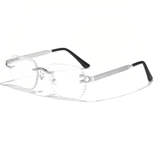 Lunettes de soleil sans monture pour hommes accessoires de fête ronds