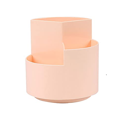 MOCOFO Pot à crayons rotatif pour bureau, étudiant, grande capacité, multifonction, rose Cover