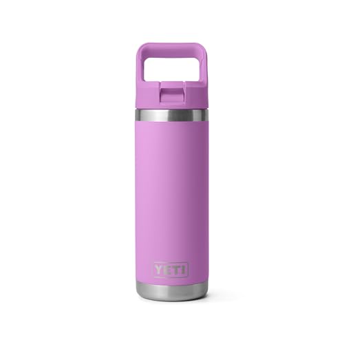 Image of YETI Rambler 18 oz Bottle, Vacuum Insulated, Stainless Steel with Color Matching Straw Cap, Desert Bloom