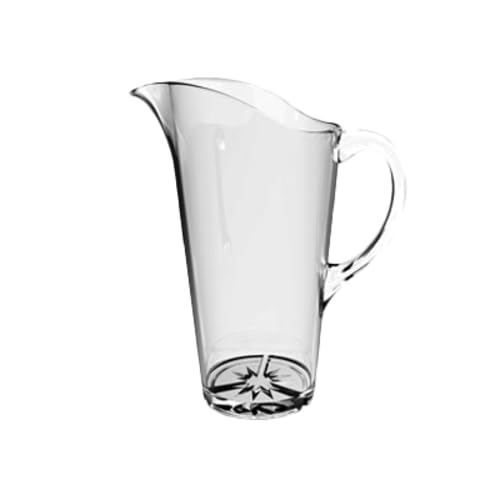 A-to-Z Supply PLTHWP015C Water Pitcher, 1.5 Liter (51 oz.) Capacity, 9-1/2"H, Starburst Base, Polycarbonate, Clear