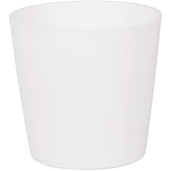 Macetas De Barro Blancas SMPLY. Macetero Decorativo de Cerámica Redondo para Plantas Interior y Exterior Ideal para Terrazas y Jardínes 12 x 12 cm Blanco