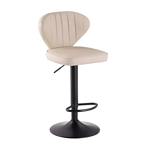 Tabourets de bar en cuir PU pour cuisine et salle à manger style milieu du siècle